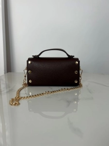 Valentino Creations mini torebka na łańcuszku brązowa czekoladowa