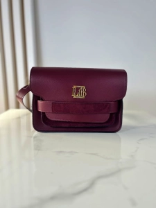 burgundowa torebka laura biaggi bordowa kuferek laura biaggi