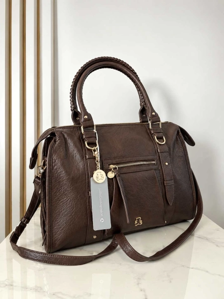 Lulu Castagnette torba shopper brązowa 